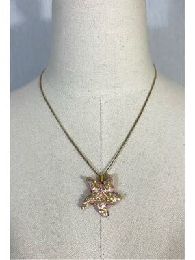 Handmade Pink Starfish Bling Pendant